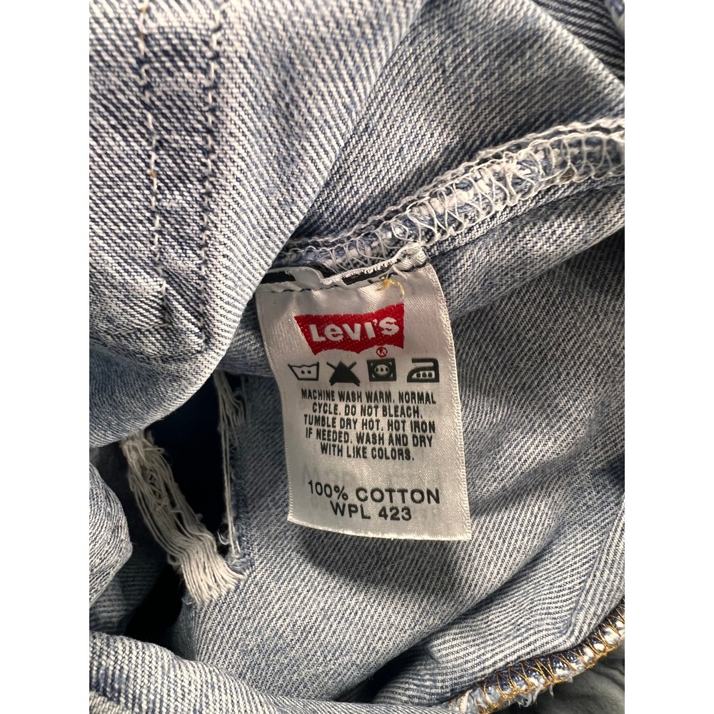Levi's 501 XX Jeans Mens38x34 Light Wash Distressed Button Fly - Picture 11 of 16